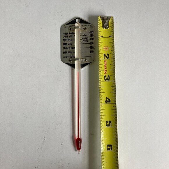 Vintage John L. Chaney Co. Meat Thermometer Lake Geneva, WI MADE IN USA Works! - Picture 2 of 4